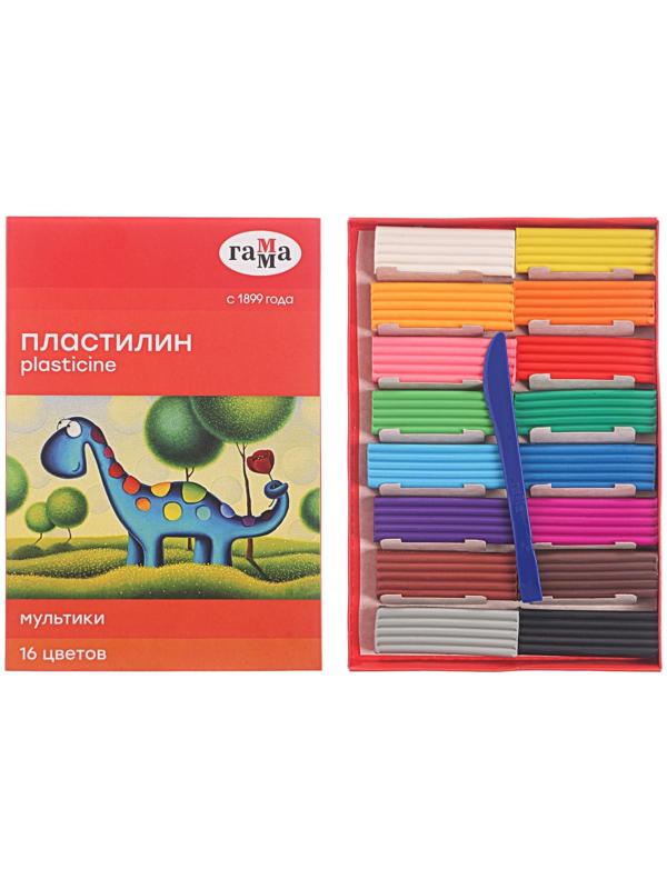 Пластилин 16 цветов 320 г, 