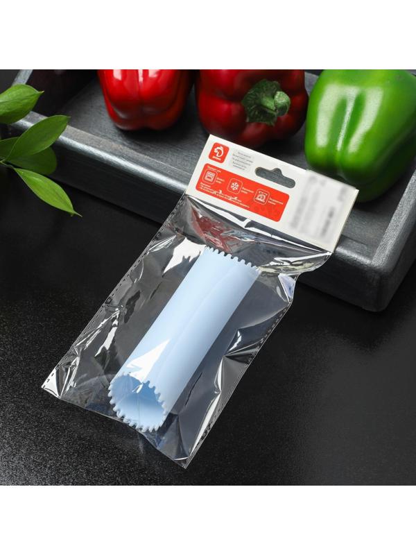 Трубка для чистки чеснока Доляна «Тирик», 12×3,5 см, цвет голубой