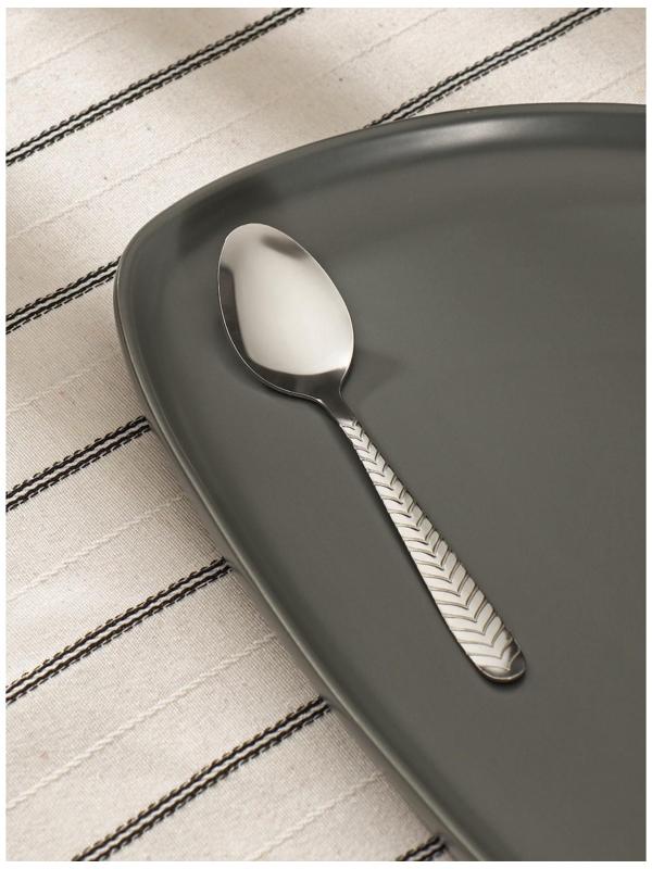 Набор ложек чайных Доляна «Колосок», h=15 см, 6 шт, цвет серебряный