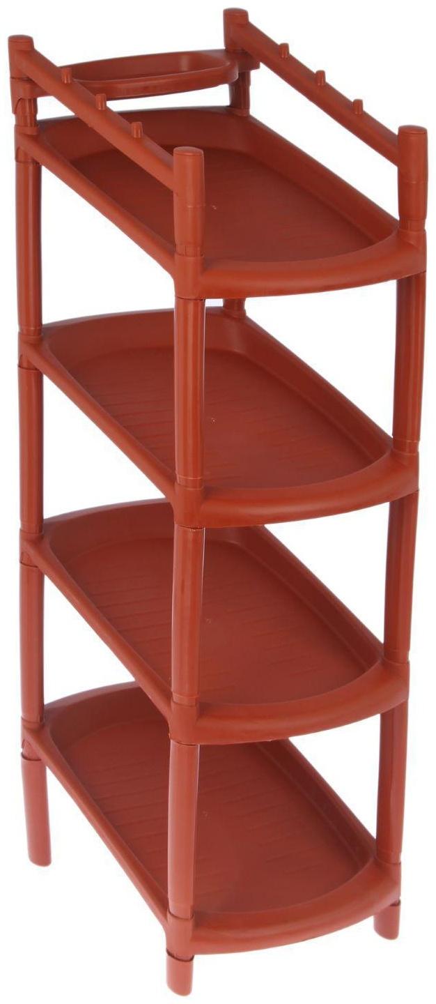 Этажерка для обуви «Узккая», 4 яруса, 41,5×25,5×81 см, цвет МИКС