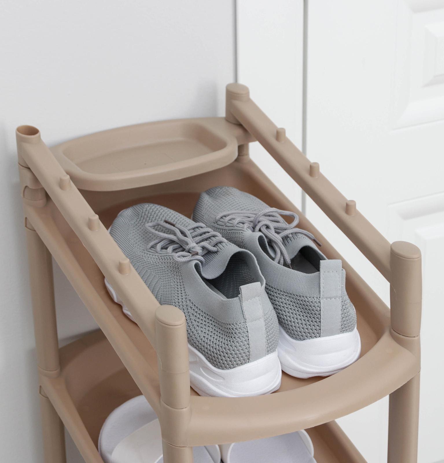 Этажерка для обуви «Узккая», 4 яруса, 41,5×25,5×81 см, цвет МИКС