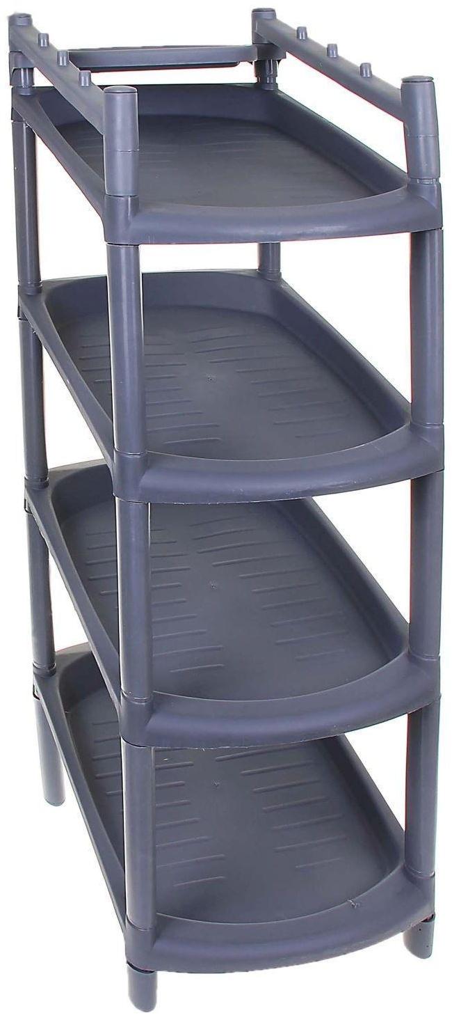 Этажерка для обуви «Узккая», 4 яруса, 41,5×25,5×81 см, цвет МИКС