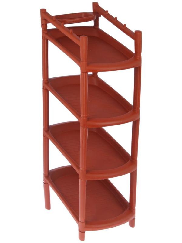 Этажерка для обуви «Узккая», 4 яруса, 41,5×25,5×81 см, цвет МИКС