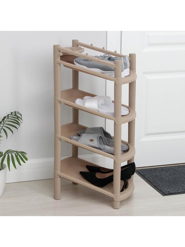 Этажерка для обуви «Узккая», 4 яруса, 41,5×25,5×81 см, цвет МИКС
