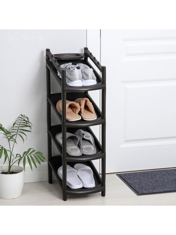 Этажерка для обуви «Узккая», 4 яруса, 41,5×25,5×81 см, цвет МИКС