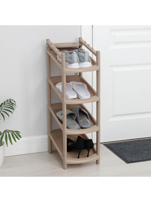Этажерка для обуви «Узккая», 4 яруса, 41,5×25,5×81 см, цвет МИКС