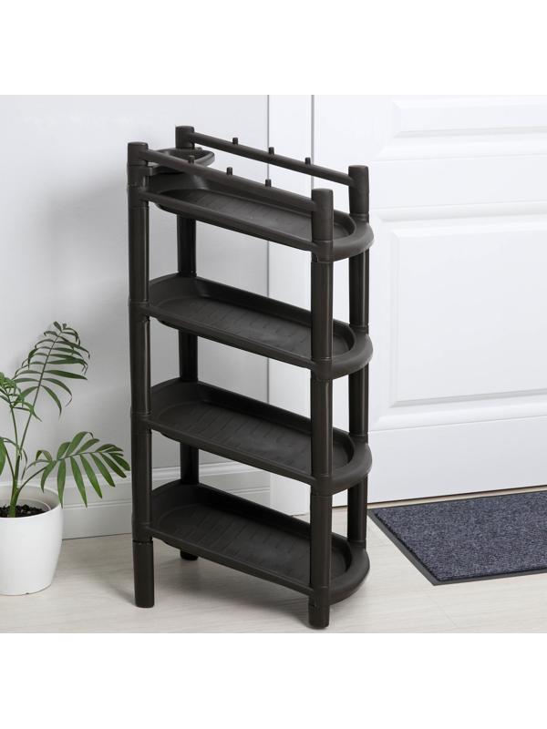 Этажерка для обуви «Узккая», 4 яруса, 41,5×25,5×81 см, цвет МИКС