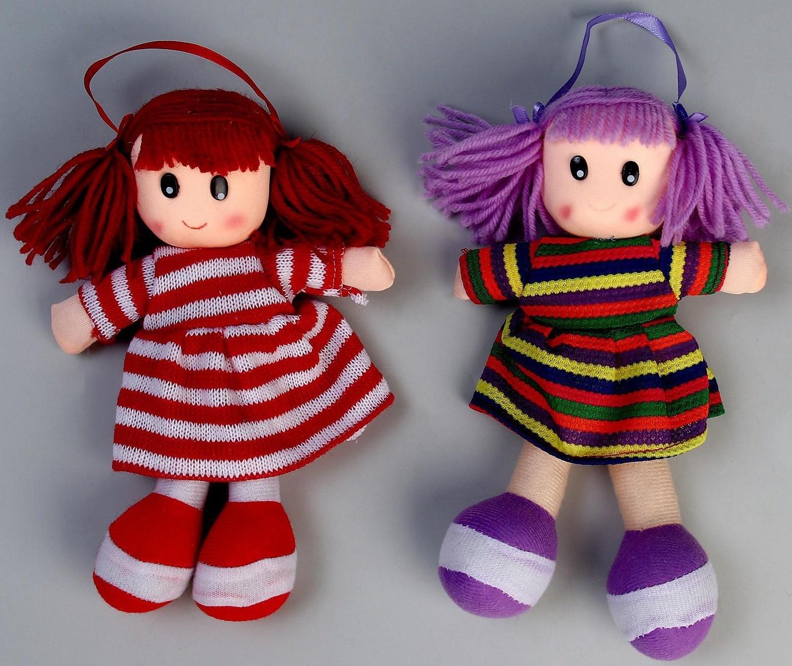 Мягкая игрушка «Кукла», в вязаном платьишке, цвета МИКС