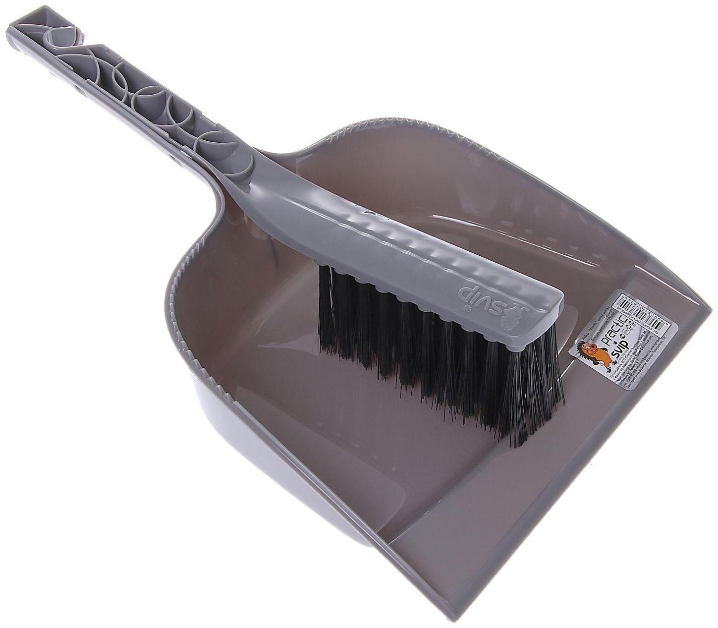 Щётка-сметка с совком «Практик», цвет МИКС