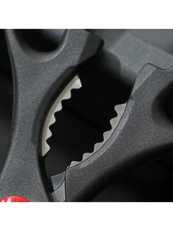 Ножницы кухонные Доляна «Помощник», 21 см, с открывалкой для бутылки, цвет чёрный