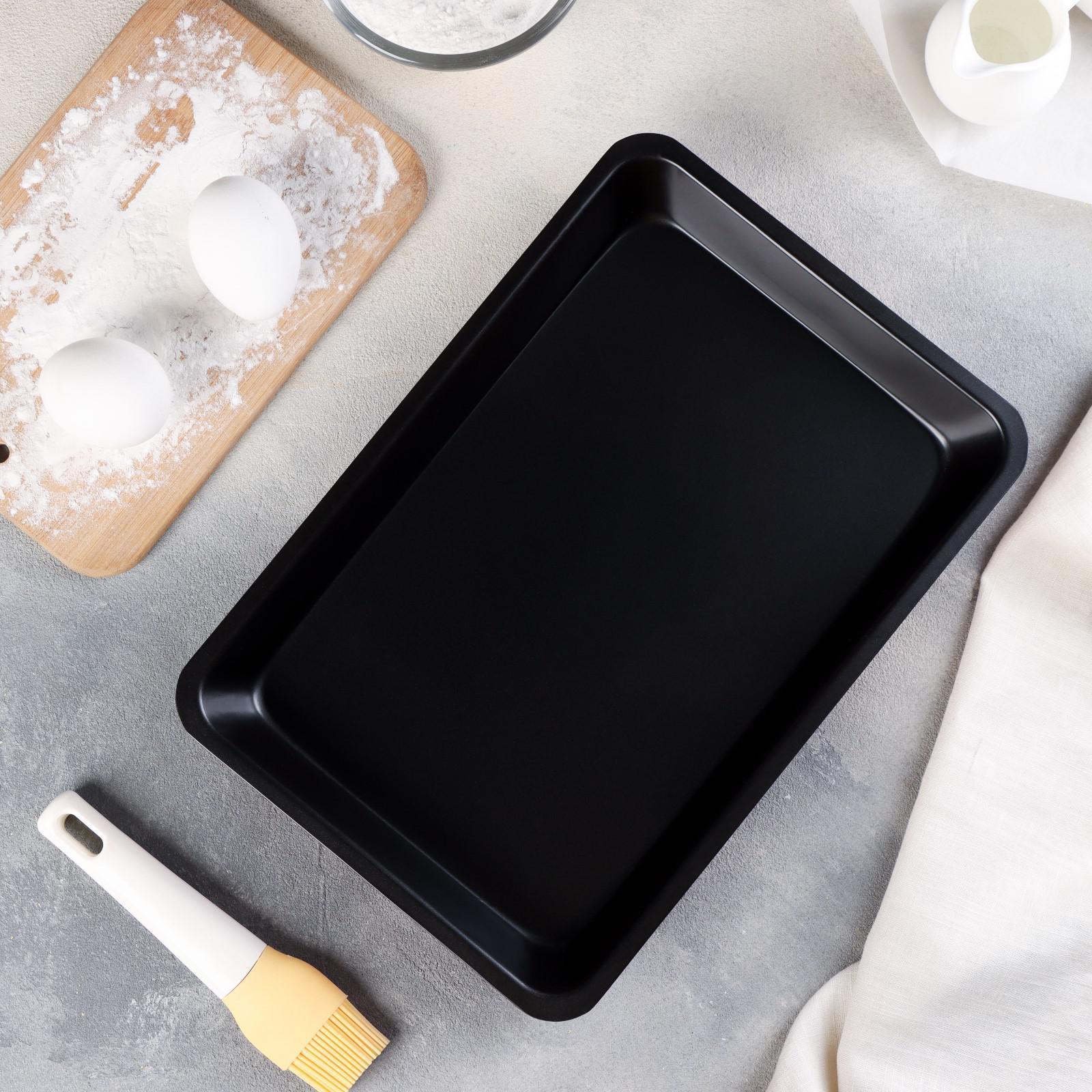 Противень Доляна «Ренард. Прямоугольник», 31×21×4 см, антипригарное покрытие, цвет красный