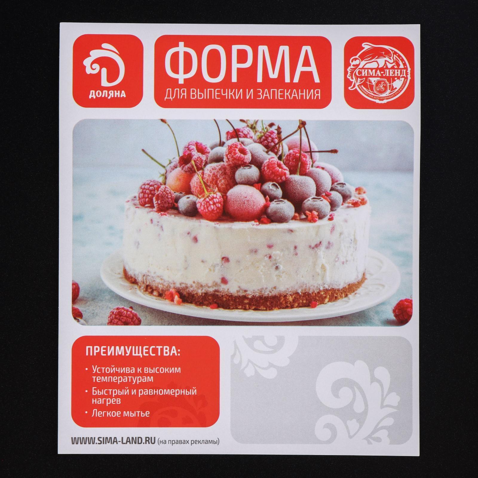 Противень Доляна «Ренард. Прямоугольник», 31×21×4 см, антипригарное покрытие, цвет красный