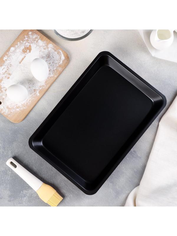 Противень Доляна «Ренард. Прямоугольник», 31×21×4 см, антипригарное покрытие, цвет красный