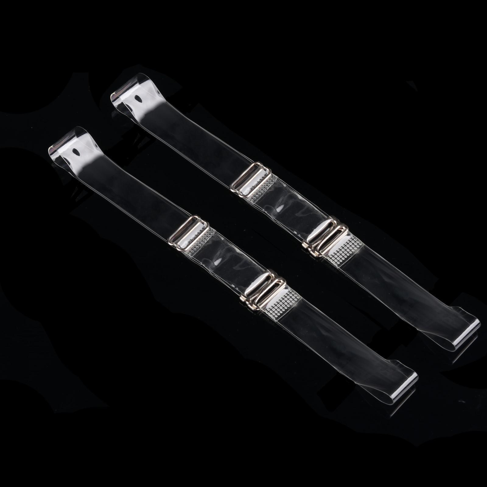 Бретели силиконовые, фурнитура металл, 1,5 см, 37 см, пара, цвет прозрачный