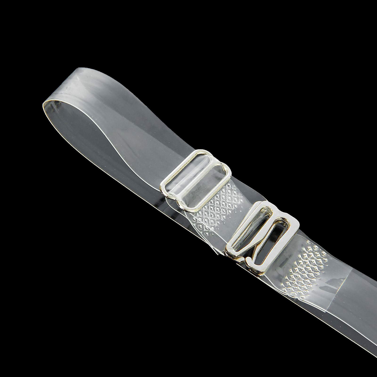 Бретели силиконовые, фурнитура металл, 1,5 см, 37 см, пара, цвет прозрачный