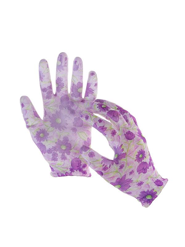 Перчатки нейлоновые, с латексной пропиткой, размер 8, цвет МИКС, Greengo