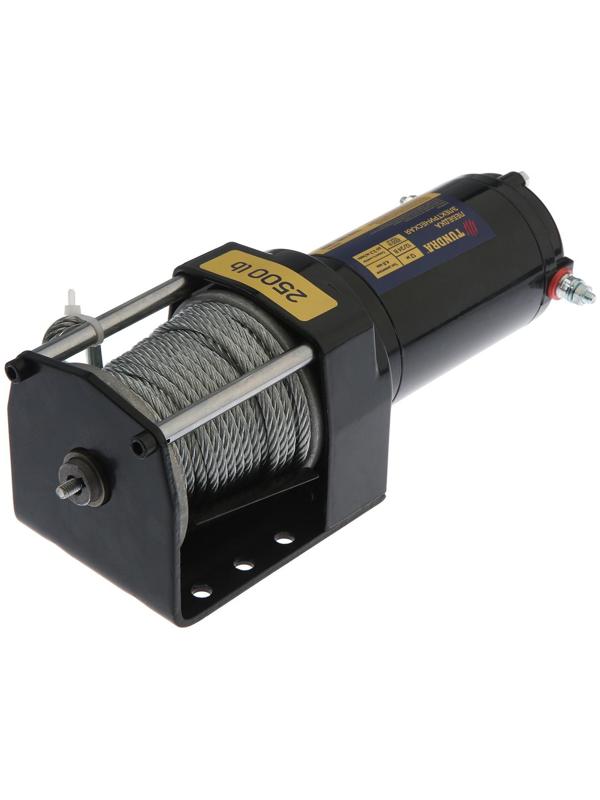 Лебедка электрическая ТУНДРА, 12/24V, 2500 lb (1.1 т), 1.2 л.с., до 3.3 м/мин, 4.8 мм х 12 м