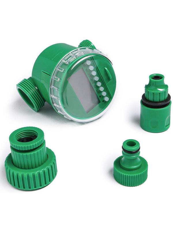 Таймер полива электронный с комплектом коннекторов, пластик