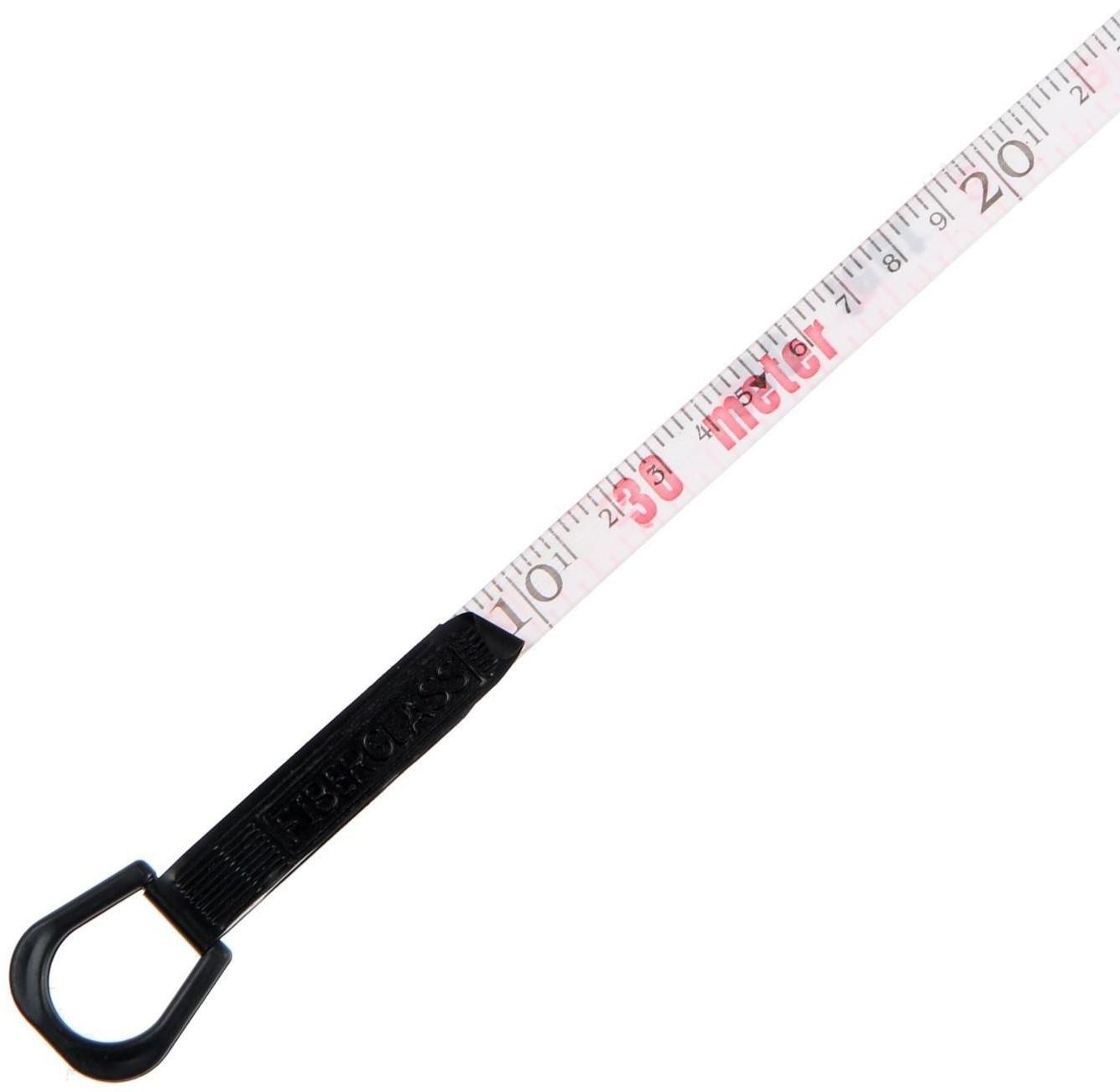 Рулетка геодезическая ТУНДРА, фиберглассовая лента, 30 м