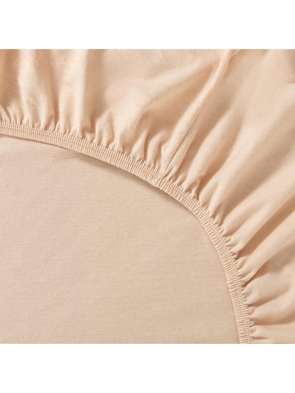 Простыня на резинке «Купу-купу», 180х200х20 см, бежевый, трикотаж