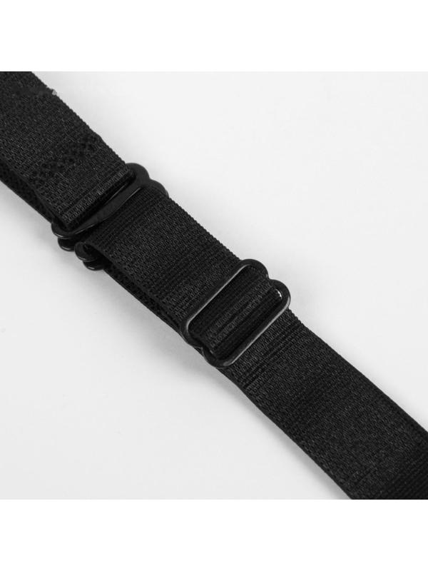 Бретели текстильные, 1,5 см, 36 ± 2 см, пара, цвет чёрный