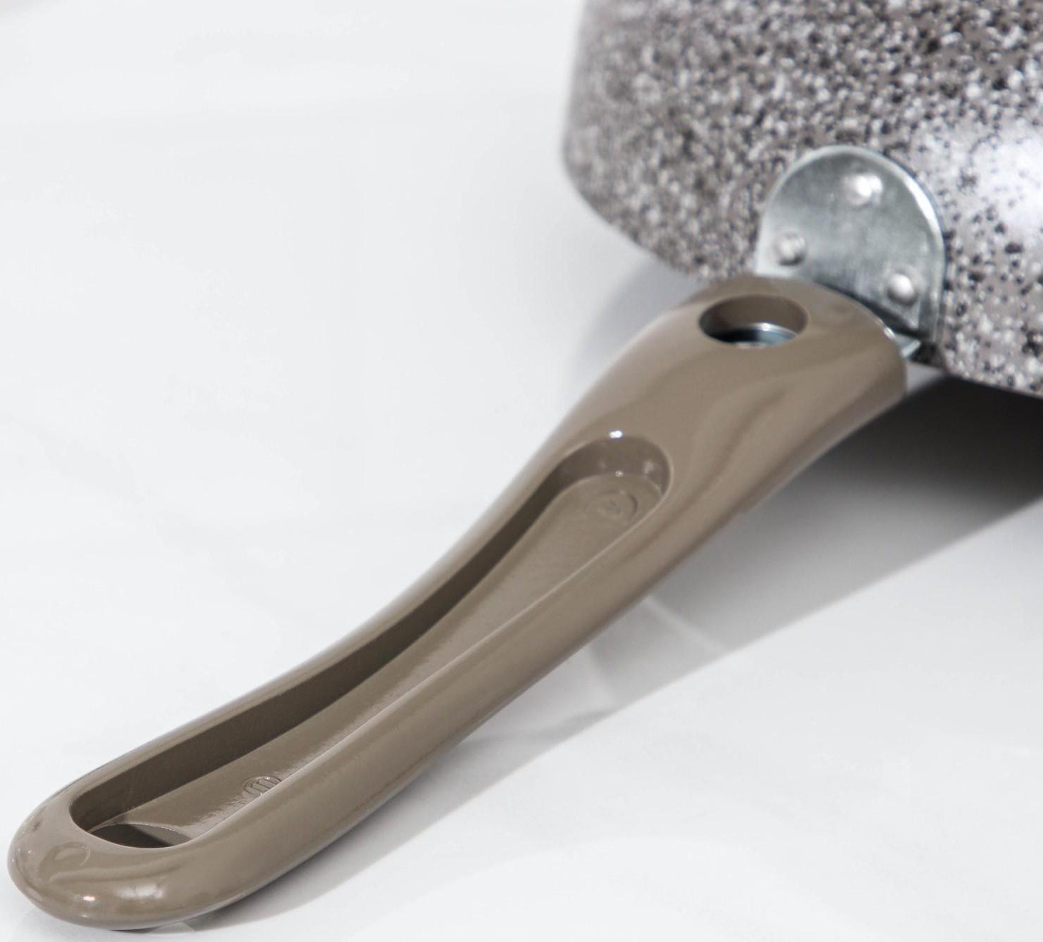 Сковорода Onyx, d=22 см, съёмная ручка, стеклянная крышка, антипригарное покрытие, цвет серый