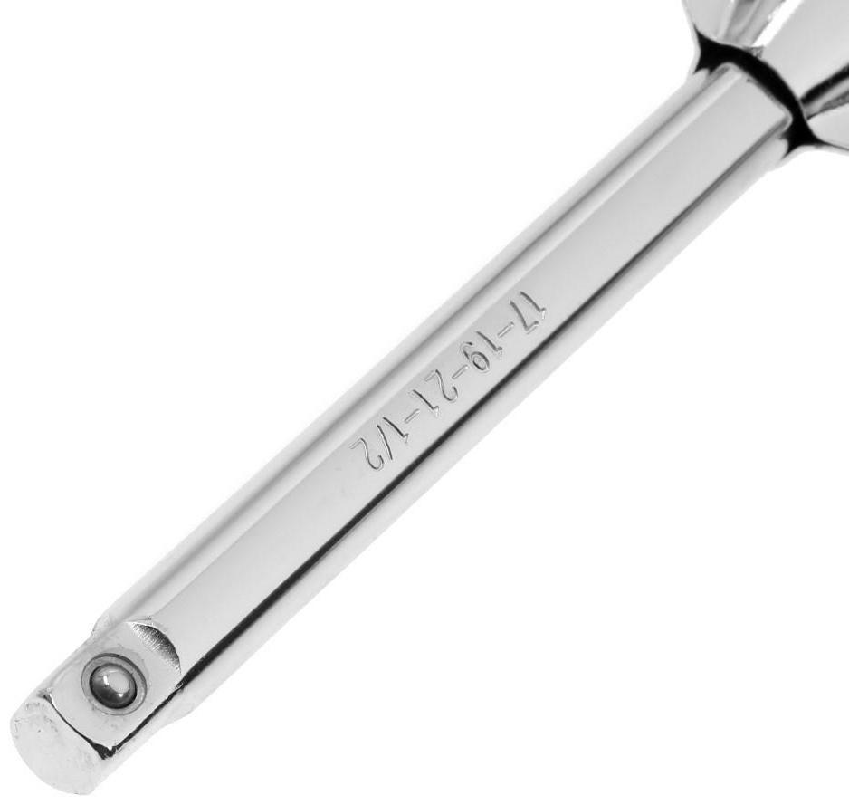 Ключ баллонный крестообразный усиленный ТУНДРА, 16 х 350 мм, сатин, 17х19х21 мм, квадрат 1/2