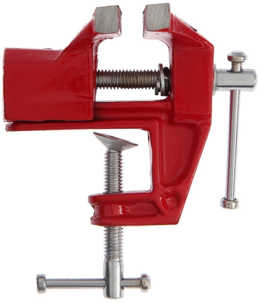 Тиски слесарные ТУНДРА, винтовой зажим, 70 мм