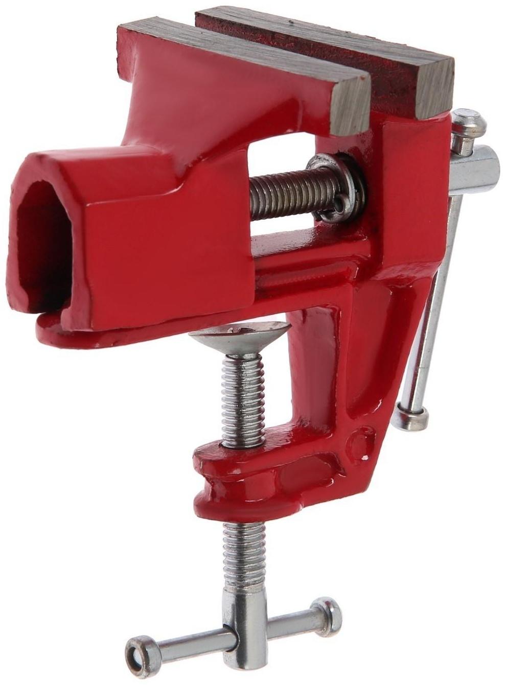 Тиски слесарные ТУНДРА, винтовой зажим, 70 мм