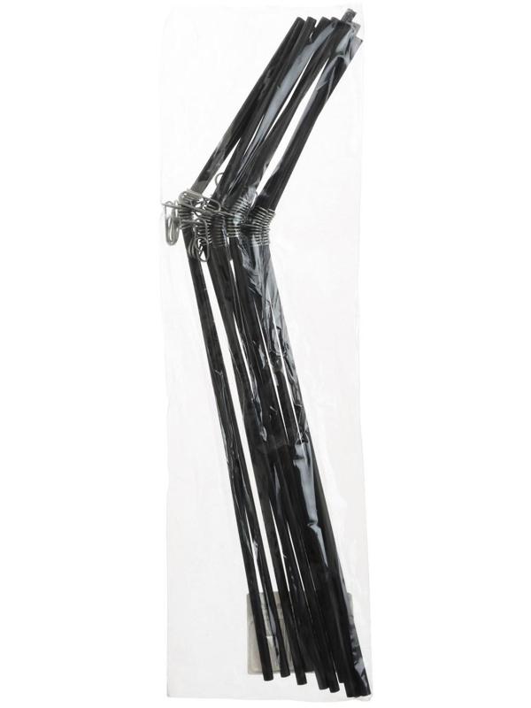 Противозакручиватель изогнутый, 25 см, цвет черный, 10 шт.