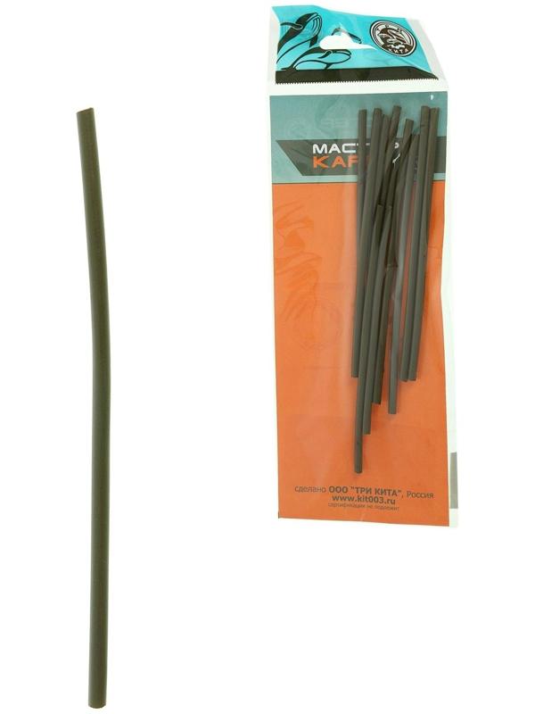 Набор термотрубок, диаметр 3/1.5, цвет зеленый, 10 шт.