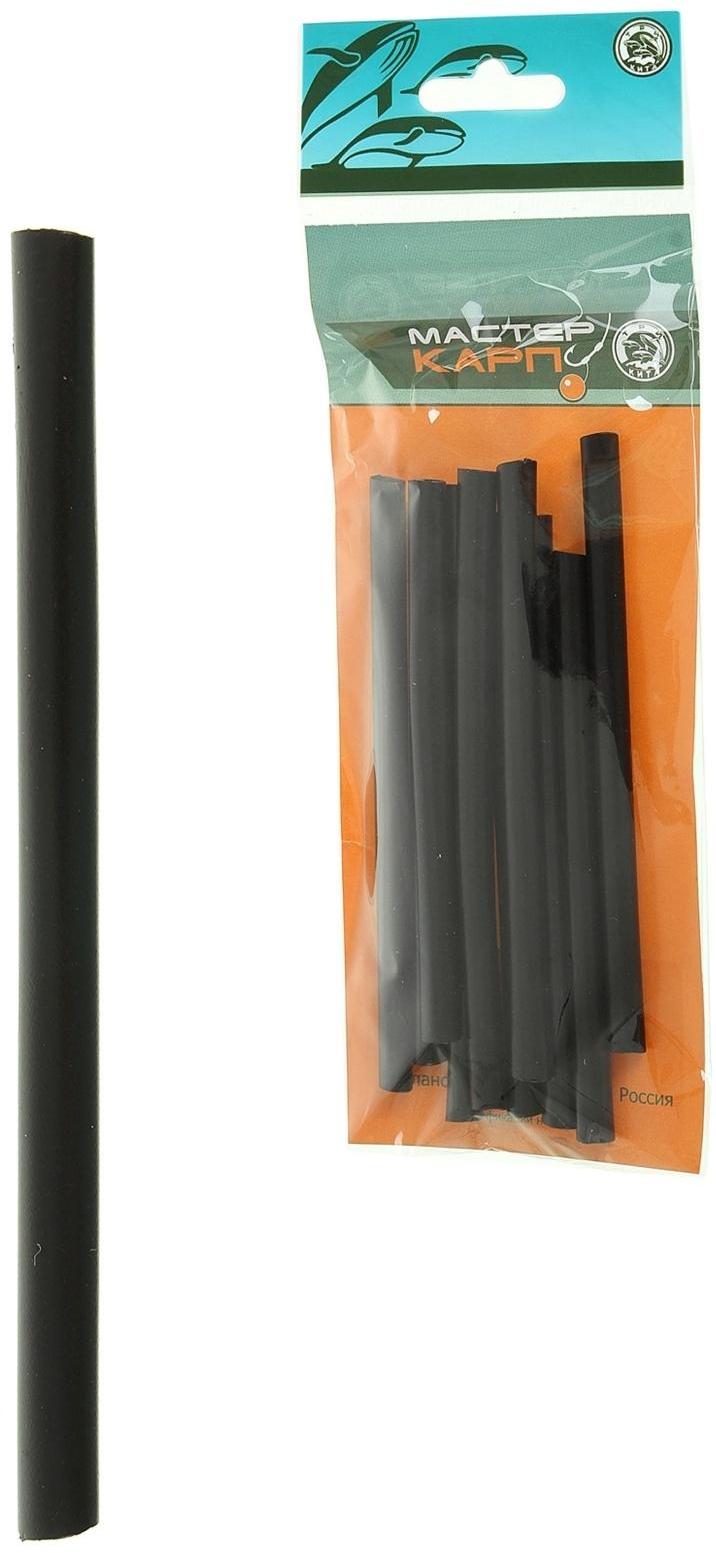 Набор термотрубок, диаметр 5/2.5, цвет чёрный, 10 шт.