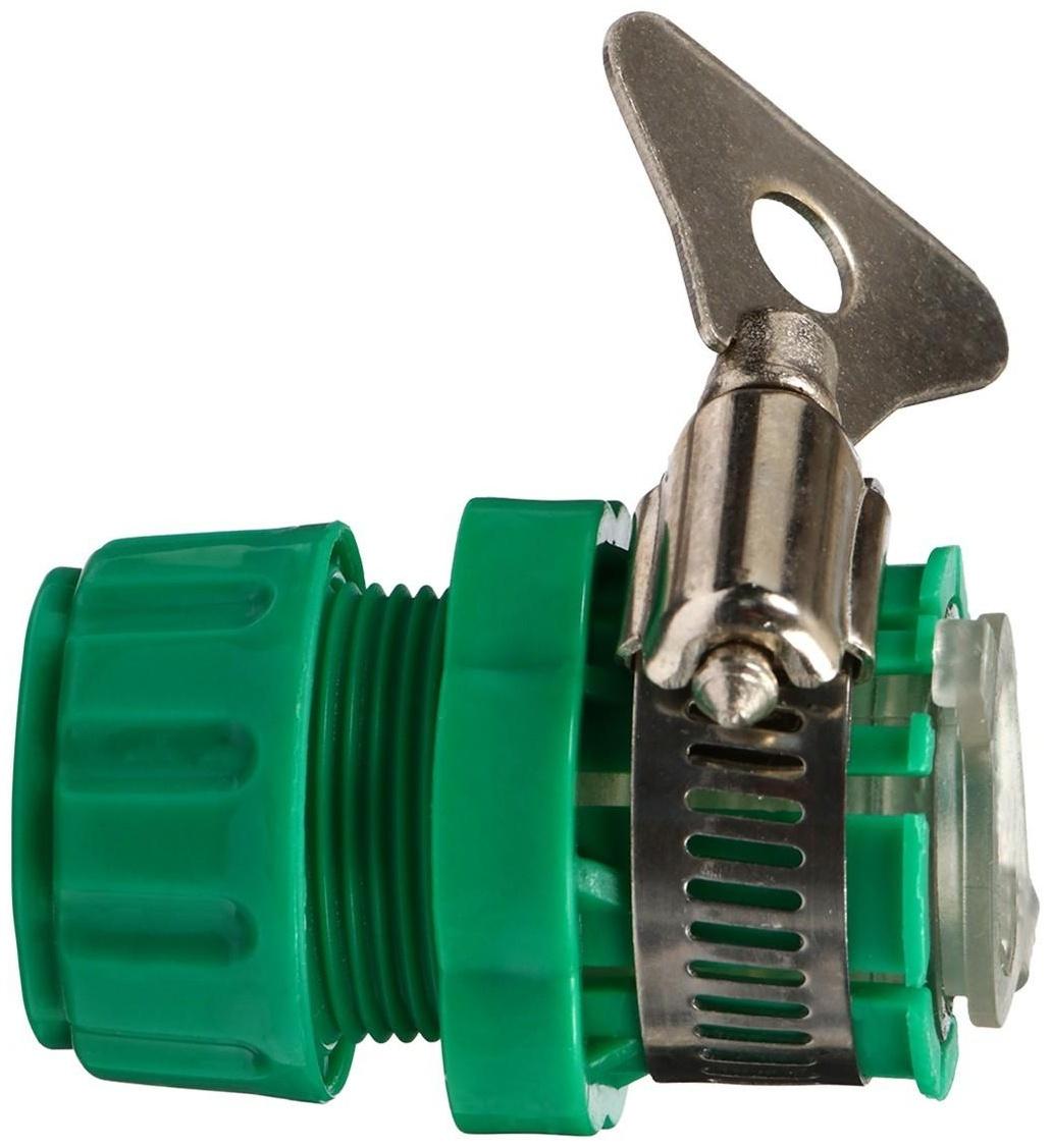 Коннектор с хомутом, крепление на кран 1/2