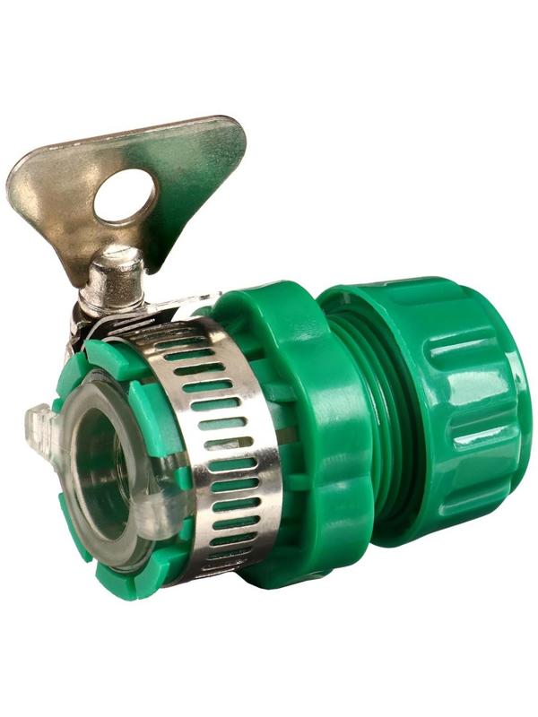 Коннектор с хомутом, крепление на кран 1/2