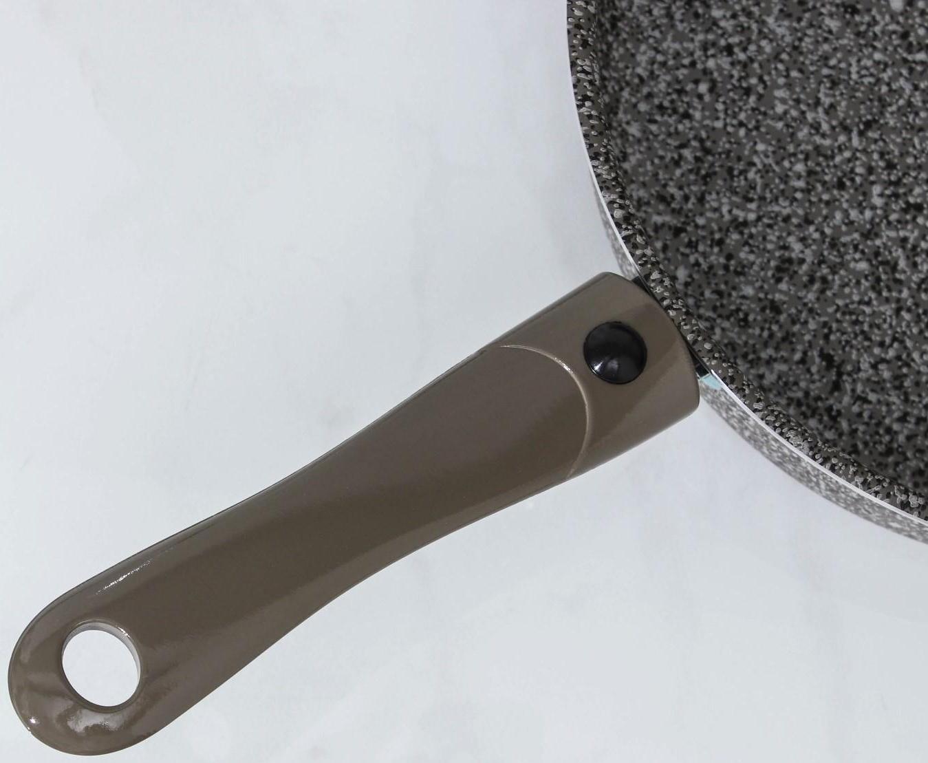 Сотейник Onyx, d=24 см, стеклянная крышка, съёмная ручка, антипригарное покрытие, цвет серый