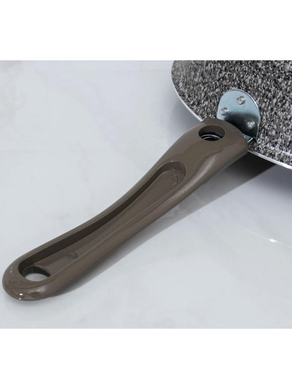 Сотейник Onyx, d=24 см, стеклянная крышка, съёмная ручка, антипригарное покрытие, цвет серый