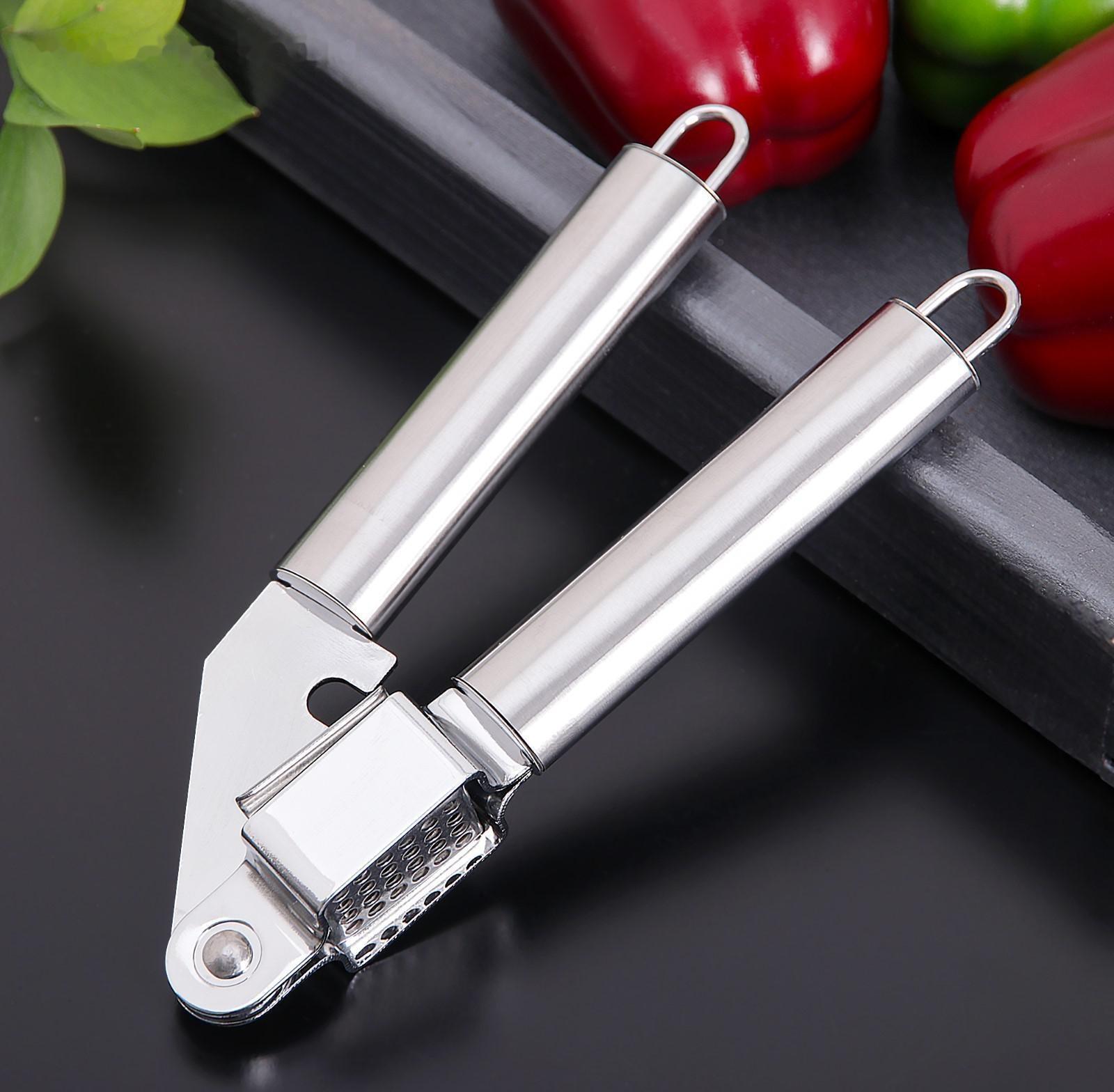 Пресс для чеснока Доляна «Металлик», 19,5 см, цвет серебряный