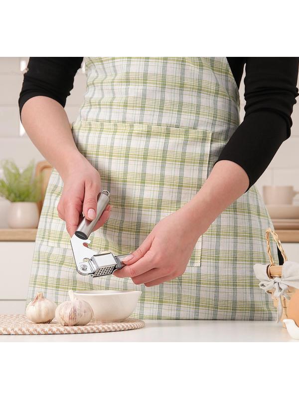 Пресс для чеснока Доляна «Металлик», 19,5 см, цвет серебряный