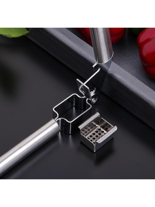 Пресс для чеснока Доляна «Металлик», 19,5 см, цвет серебряный