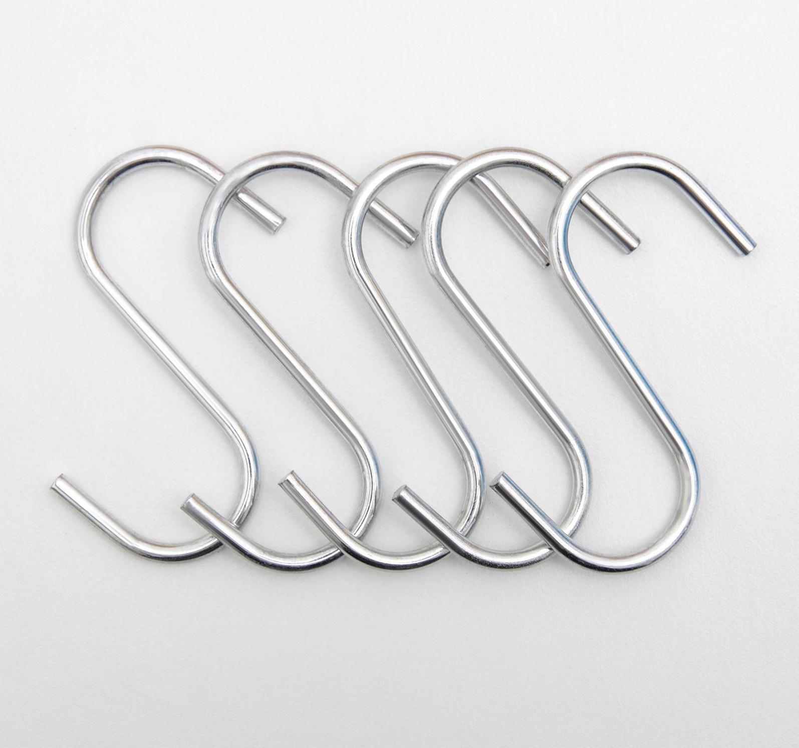 Набор крючков для рейлинга Доляна, d=2,4 см, 7 см, 5 шт, цвет хром