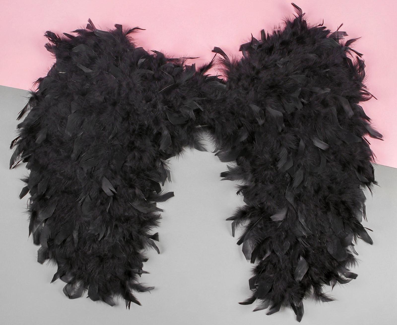 Крылья ангела «Вдохновение», на резинке, цвет чёрный