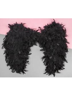 Крылья ангела «Вдохновение», на резинке, цвет чёрный