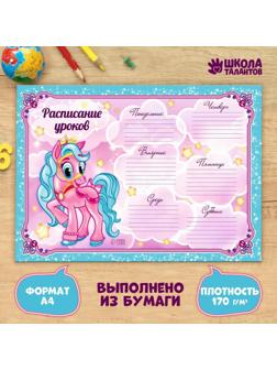 Расписание уроков А4 