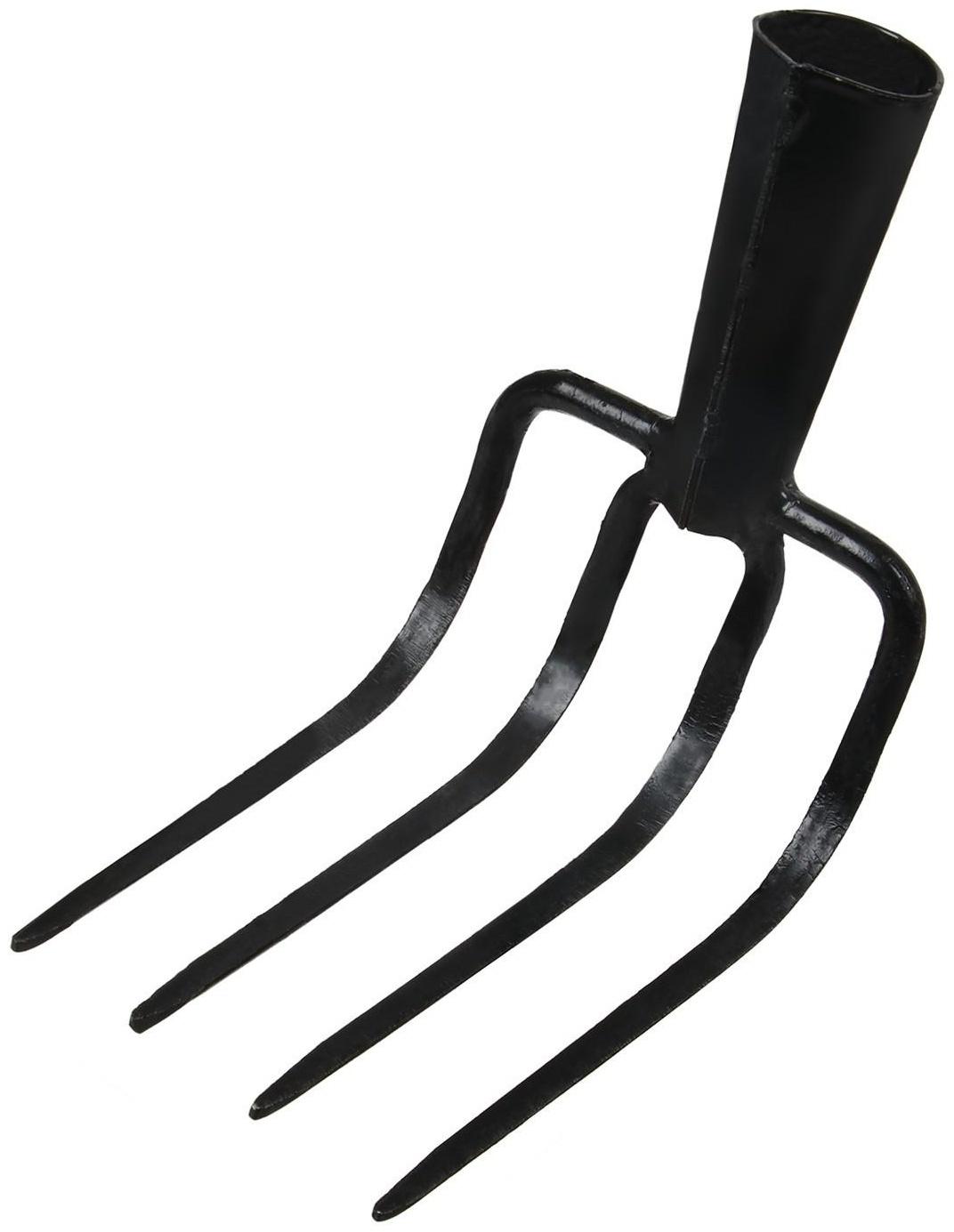 Вилы подборочные, 4-рогие, узкие, тулейка 40 мм, без черенка