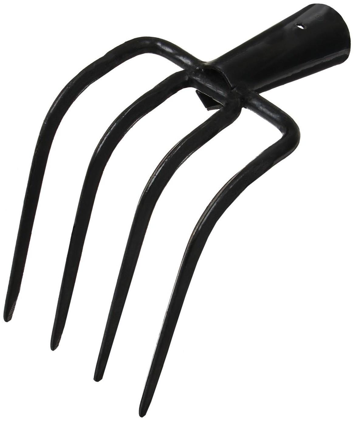 Вилы подборочные, 4-рогие, узкие, тулейка 40 мм, без черенка