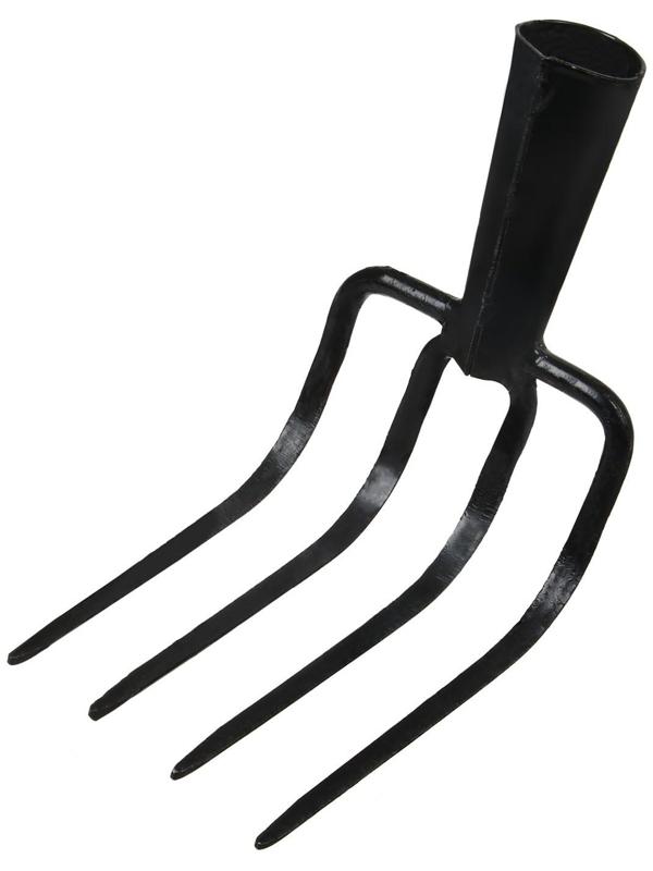 Вилы подборочные, 4-рогие, узкие, тулейка 40 мм, без черенка