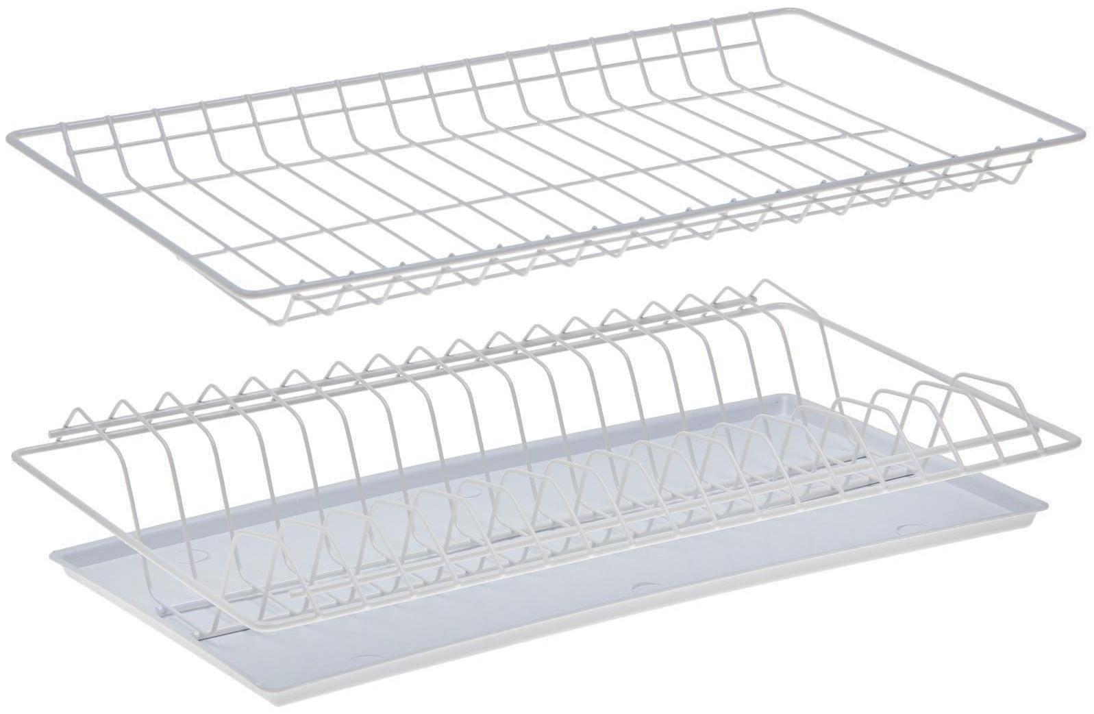 Комплект посудосушителей с поддоном для шкафа 50 см, 46,5×26,5 см, цвет белый
