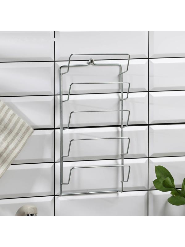 Подвеска для крышек, 5 ярусов, 32×16 см, цвет хром