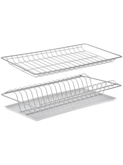 Комплект посудосушителей с поддоном для шкафа 50 см, 46,5×25,6 см, цвет хром
