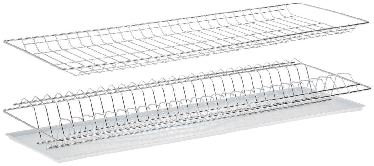 Комплект посудосушителей с поддоном для шкафа 80 см, 76,5×25,6 см, цинк